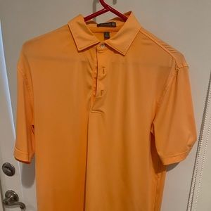 Peter Millar Summer Comfort Solid Polo - Small - Orange - No logos